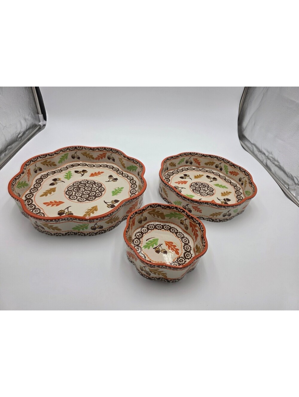 Temp-tations Old World Ceramic Ovenware Set - 3 Pieces